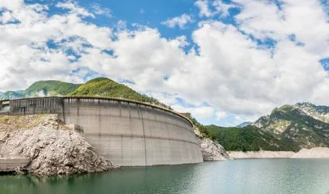 Hydroelectric dam in the mountains Stock Photos