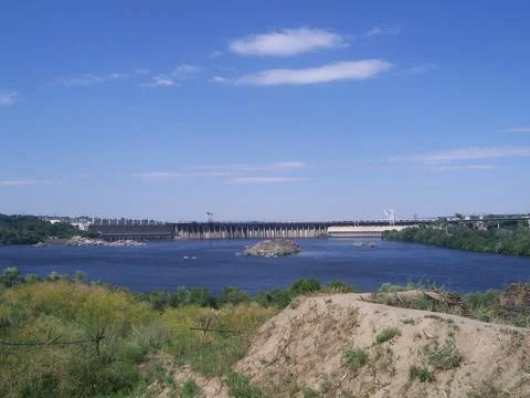 Hydroelectric dam. Stock Photos