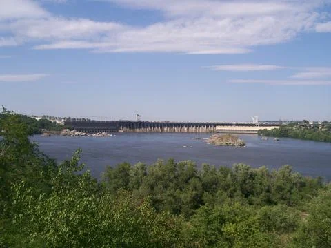 Hydroelectric dam. Stock Photos