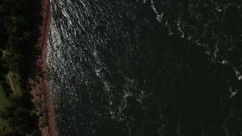 Hydroelectric dam on the river  Stock Footage 155935635