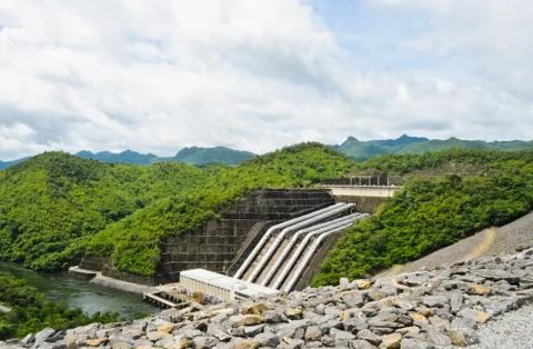 Hydroelectric power generation Stock Photos