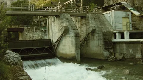 Hydroelectric power plant Stock Footage 44128353
