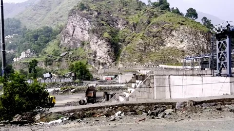 Hydroelectric Power Project with Dam Stockbeeldmateriaal 339535052