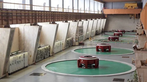 Hydroelectric power room 스톡 동영상 121325908