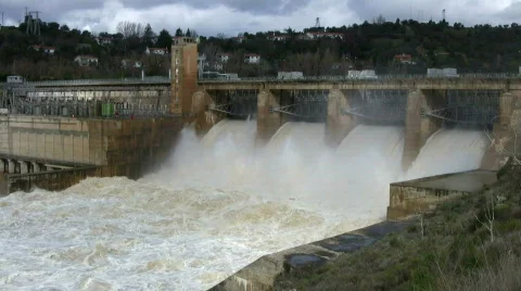 Hydroelectric power station Stock-Footage 646431