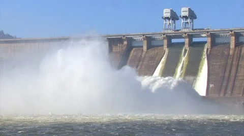 Hydroelectric Power Station Stock Footage 22199387
