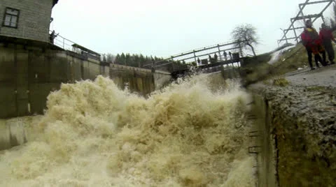 Hydroelectric power station Stock Footage 22779834