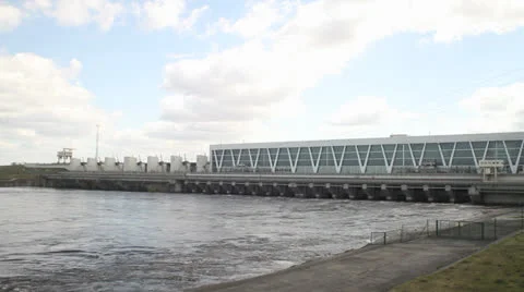 Hydroelectric power station Stock Footage 23196145