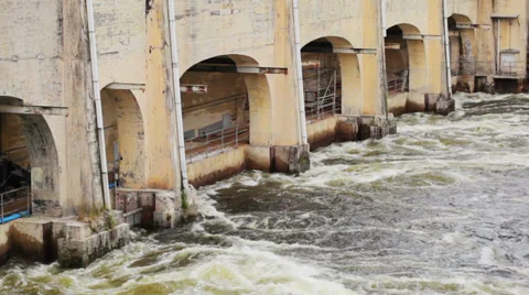 Hydroelectric power station Video stock 35572742