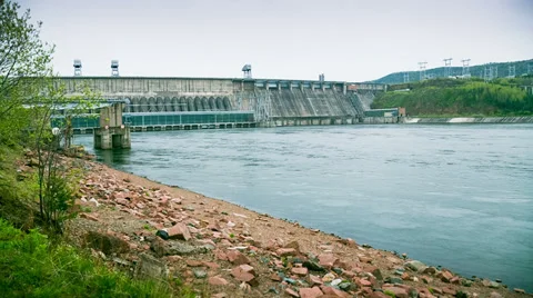 Hydroelectric power station Stock Footage 38995604