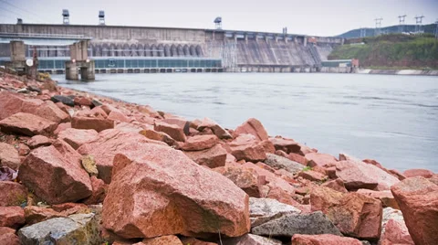 Hydroelectric power station Stock Footage 38995888