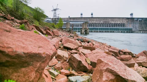 Hydroelectric power station Stock Footage 38995958