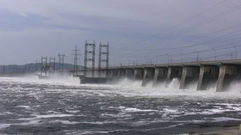 The hydroelectric power station Stock Footage 47928620