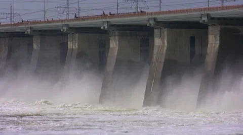 The hydroelectric power station Stock Footage 49407669