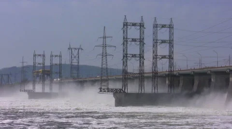 The hydroelectric power station Stock-Footage 49408066