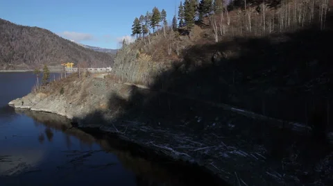 Hydroelectric power station Stock Footage 49647813