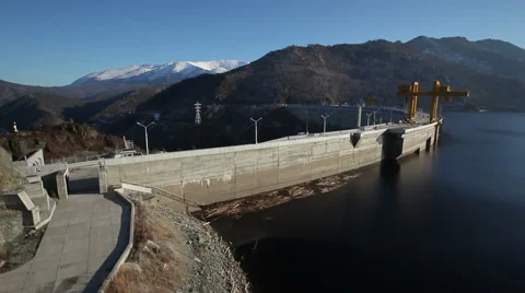 Hydroelectric power station Stock Footage 49647868