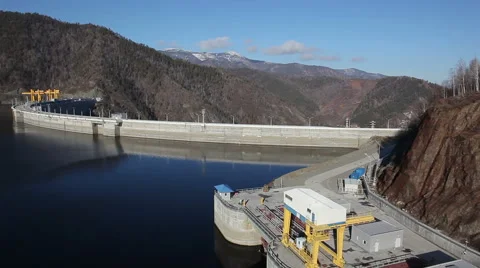 Hydroelectric power station Stock Footage 49647957