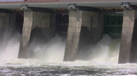 The hydroelectric power station Stock Footage 49680278