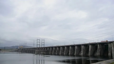 Hydroelectric power station Stock Footage 50126105