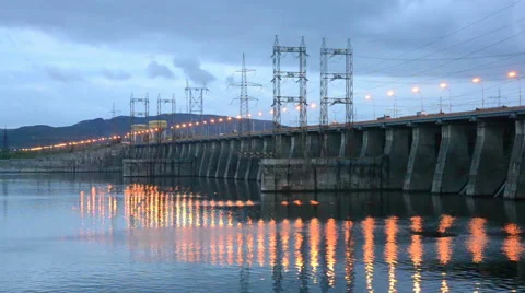 Hydroelectric power station Stock Footage 50960130