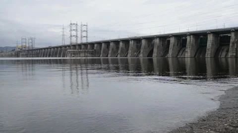 Hydroelectric power station Stock Footage 50960155
