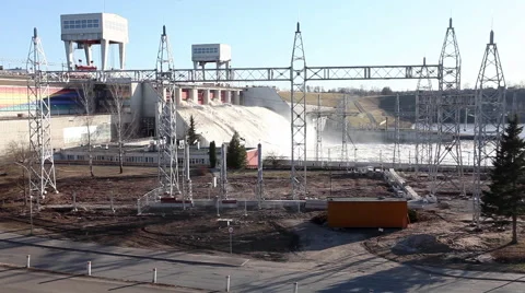 Hydroelectric power station Stock-Footage 68402372