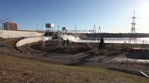 Hydroelectric power station Stock-Footage 68403001