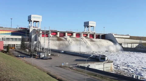 Hydroelectric power station Stock-Footage 68405595