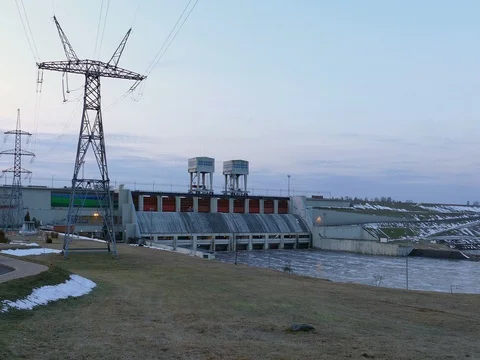 Hydroelectric power station Video stock 73473749