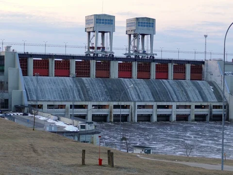 Hydroelectric power station Video stock 73480133