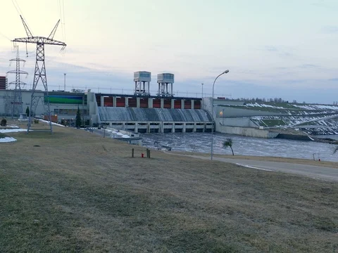 Hydroelectric power station Video stock 73487060