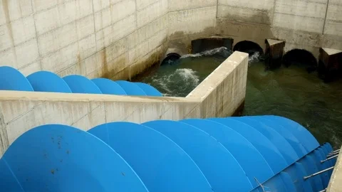 Hydroelectric power station Stock Footage 88398599