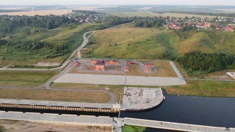 Hydroelectric power station Stock Footage 163487271