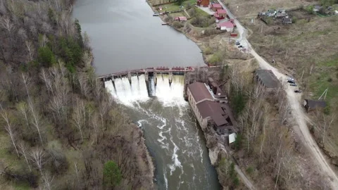 Hydroelectric power station Stock Footage 204775510