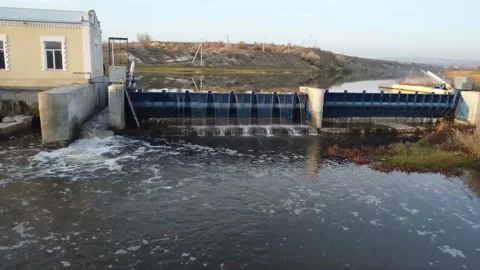 Hydroelectric power station Video stock 226822559