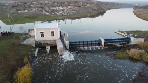 Hydroelectric power station Video stock 226823476
