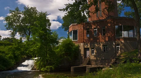Hydroelectric power station- time lapsed Stock Footage 32303578