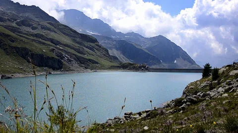 Hydroelectric reservoir Stock Footage 34351277