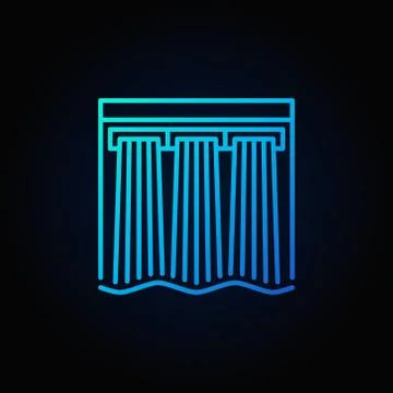 Hydroelectricity vector blue icon Stock Illustration