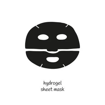 Hydrogel sheet mask icon. Stock Illustration