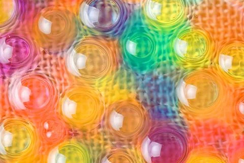 Hydrogel on a table with a fabric backing Foto stock