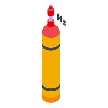 Hydrogen balloon icon isometric vector. Fueling storing Stock Illustration