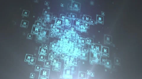 Hydrogen. Chemical element of periodic table. Stock Footage 61567196