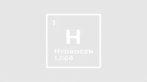 Hydrogen, chemical element of the periodic table graphic animation Stock Footage 310243502
