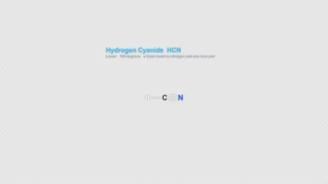 Hydrogen Cyanide HCN Lewis Structure Animation Labeled Alpha 4K Stock-Footage 339310687