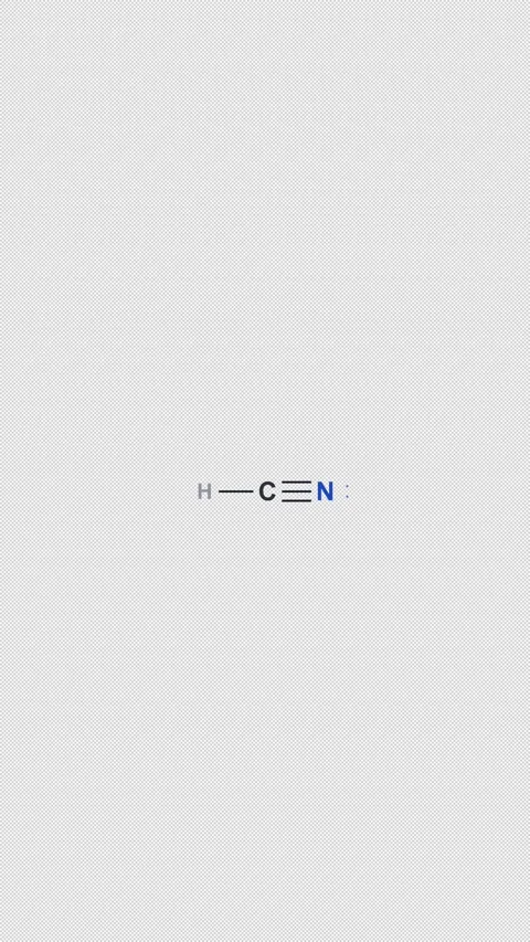 Hydrogen Cyanide HCN Lewis Structure Clean No Text Alpha 4K Vertical 9x16 Light Vídeo Stock 339506493