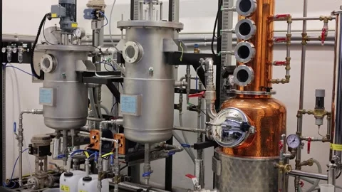 Hydrogen development at the factory Stock Footage 286047900