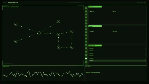 Hydrogen Electrolysis Process Flow Seamless Loop Stock Footage 342158819