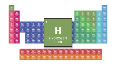 Hydrogen Element 1 of the periodic table Stock Footage 343965705
